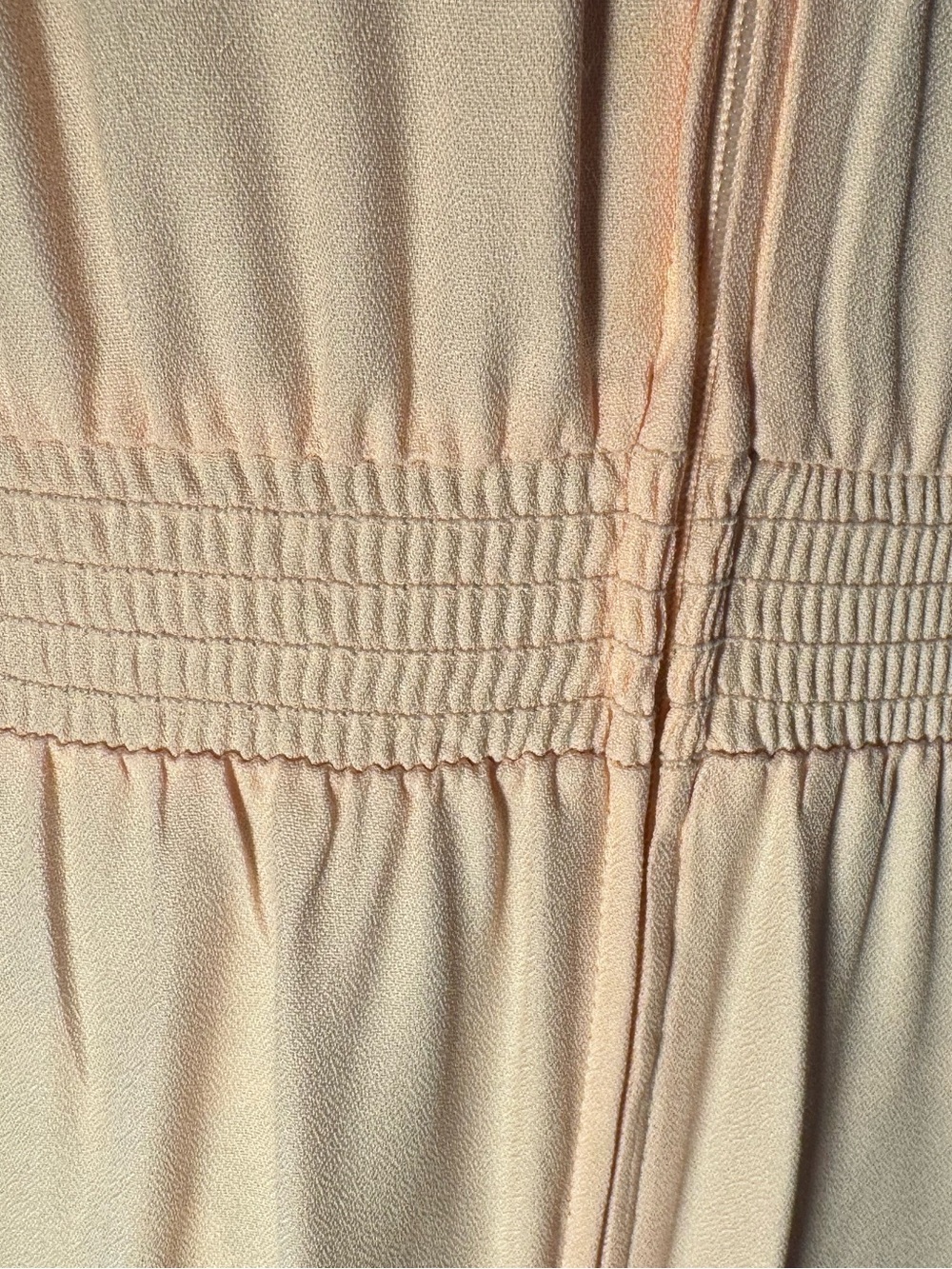 Vintage Pastel Pink Pearl Button Front Midi Dress, 1970s/ 1980s, size 12 - Picture 10 of 16